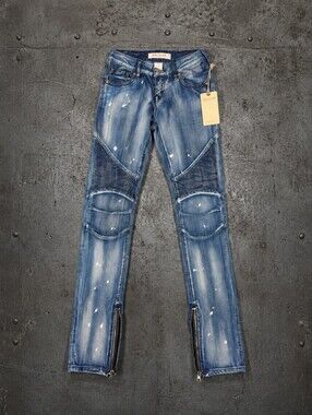 🏍️ Saint Marc Moto Jeans • Size 26 • NWT • Seriously the Coolest Jeans Ever